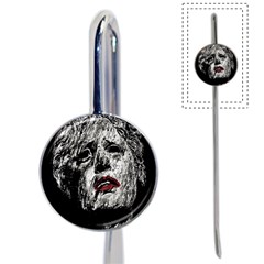 Creepy Head Sculpture Artwork Book Mark by dflcprintsclothing