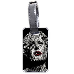 Creepy Head Sculpture Artwork Luggage Tag (one Side) by dflcprintsclothing