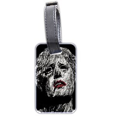 Creepy Head Sculpture Artwork Luggage Tag (two Sides) by dflcprintsclothing