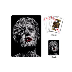 Creepy Head Sculpture Artwork Playing Cards Single Design (mini) by dflcprintsclothing