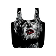 Creepy Head Sculpture Artwork Full Print Recycle Bag (s) by dflcprintsclothing