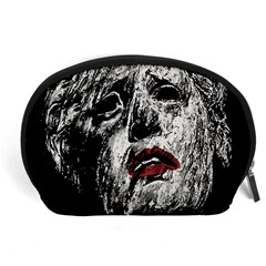 Creepy Head Sculpture Artwork Accessory Pouch (large) by dflcprintsclothing