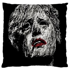 Creepy Head Sculpture Artwork Large Flano Cushion Case (two Sides) by dflcprintsclothing