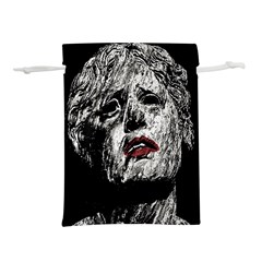 Creepy Head Sculpture Artwork Lightweight Drawstring Pouch (l) by dflcprintsclothing