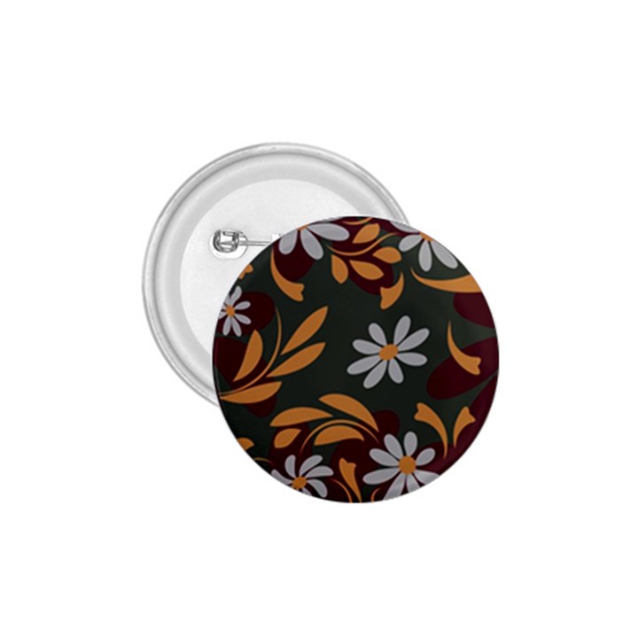 Folk flowers pattern Floral surface design 1.75  Buttons