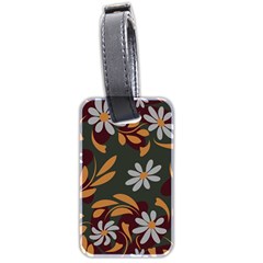 Folk Flowers Pattern Floral Surface Design Luggage Tag (two Sides) by Eskimos