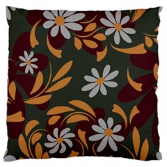 Folk Flowers Pattern Floral Surface Design Large Cushion Case (one Side) by Eskimos