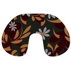 Folk Flowers Pattern Floral Surface Design Travel Neck Pillow by Eskimos