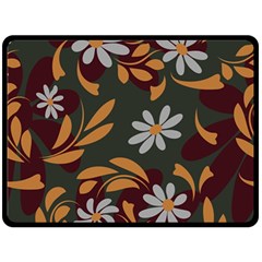 Folk Flowers Pattern Floral Surface Design Double Sided Fleece Blanket (large)  by Eskimos