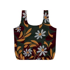 Folk Flowers Pattern Floral Surface Design Full Print Recycle Bag (s) by Eskimos