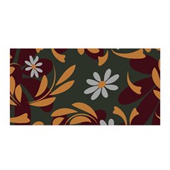 Folk Flowers Pattern Floral Surface Design Satin Wrap by Eskimos