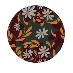 Folk Flowers Pattern Floral Surface Design Mini Round Pill Box (pack Of 3) by Eskimos