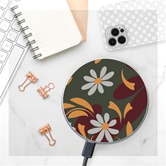 Folk Flowers Pattern Floral Surface Design Wireless Charger by Eskimos