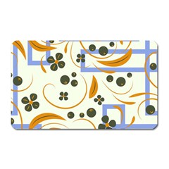 Folk flowers pattern Floral surface design Magnet (Rectangular)