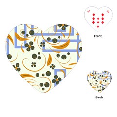 Folk flowers pattern Floral surface design Playing Cards Single Design (Heart)