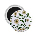 Folk flowers pattern Floral surface design 2.25  Magnets Front