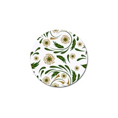 Folk flowers pattern Floral surface design Golf Ball Marker