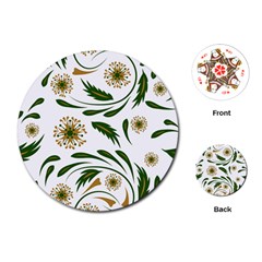 Folk flowers pattern Floral surface design Playing Cards Single Design (Round)