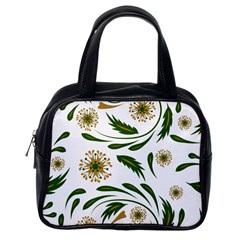 Folk flowers pattern Floral surface design Classic Handbag (One Side)