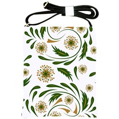 Folk flowers pattern Floral surface design Shoulder Sling Bag