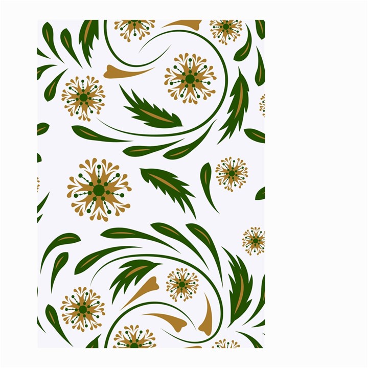 Folk flowers pattern Floral surface design Small Garden Flag (Two Sides)