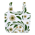 Folk flowers pattern Floral surface design Full Print Recycle Bag (L) Front