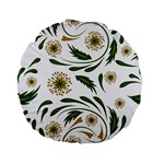 Folk flowers pattern Floral surface design Standard 15  Premium Flano Round Cushions Front