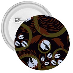 Folk Flowers Pattern Floral Surface Design 3  Buttons by Eskimos