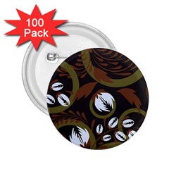 Folk Flowers Pattern Floral Surface Design 2 25  Buttons (100 Pack)  by Eskimos