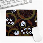 Folk flowers pattern Floral surface design Large Mousepads Front