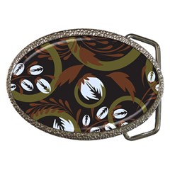 Folk Flowers Pattern Floral Surface Design Belt Buckles by Eskimos