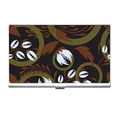 Folk Flowers Pattern Floral Surface Design Business Card Holder by Eskimos