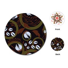 Folk Flowers Pattern Floral Surface Design Playing Cards Single Design (round) by Eskimos