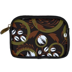 Folk Flowers Pattern Floral Surface Design Digital Camera Leather Case by Eskimos