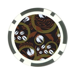 Folk Flowers Pattern Floral Surface Design Poker Chip Card Guard (10 Pack) by Eskimos