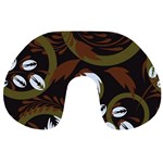 Folk flowers pattern Floral surface design Travel Neck Pillow Front