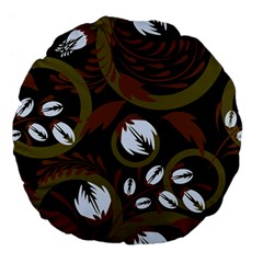 Folk Flowers Pattern Floral Surface Design Large 18  Premium Flano Round Cushions by Eskimos