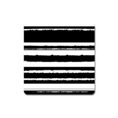 Bandes Abstrait Blanc/noir Square Magnet by kcreatif