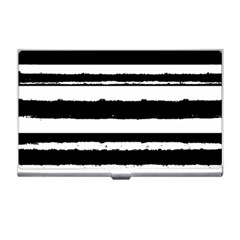 Bandes Abstrait Blanc/noir Business Card Holder by kcreatif