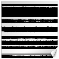 Bandes Abstrait Blanc/noir Canvas 20  X 20 