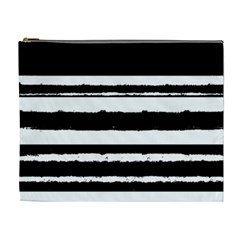 Bandes Abstrait Blanc/noir Cosmetic Bag (xl) by kcreatif