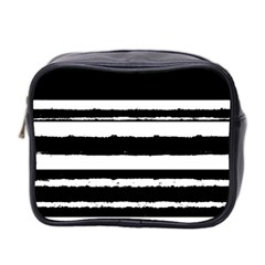 Bandes Abstrait Blanc/noir Mini Toiletries Bag (two Sides) by kcreatif