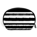 Bandes Abstrait Blanc/Noir Accessory Pouch (Large) Front