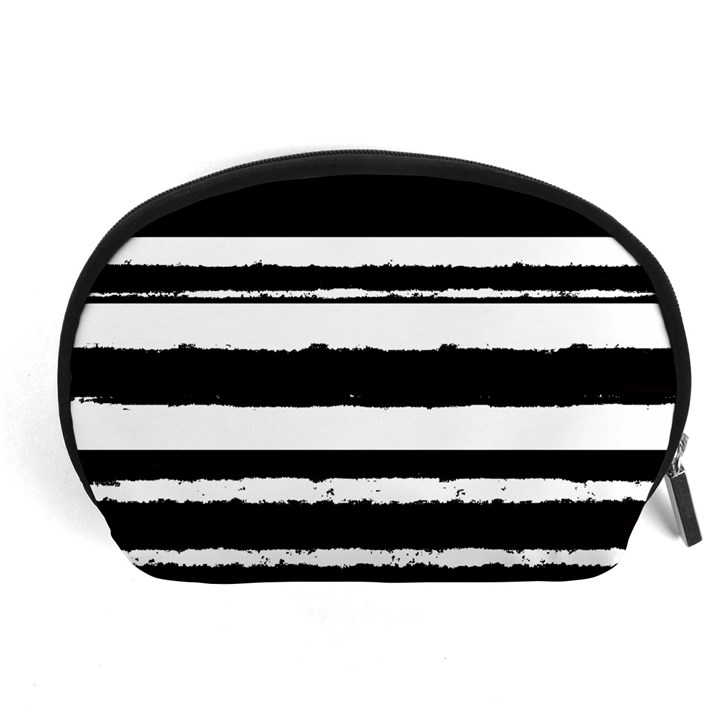 Bandes Abstrait Blanc/Noir Accessory Pouch (Large)