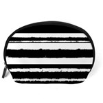 Bandes Abstrait Blanc/Noir Accessory Pouch (Large) Back