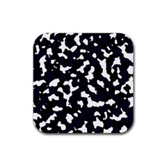 Camouflage Bleu Rubber Coaster (square)  by kcreatif