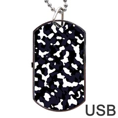 Camouflage Bleu Dog Tag Usb Flash (two Sides) by kcreatif