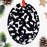 Camouflage bleu Ornament (Oval Filigree) Front