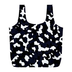 Camouflage Bleu Full Print Recycle Bag (l) by kcreatif