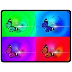 4 Butterflies Fleece Blanket (Large) 